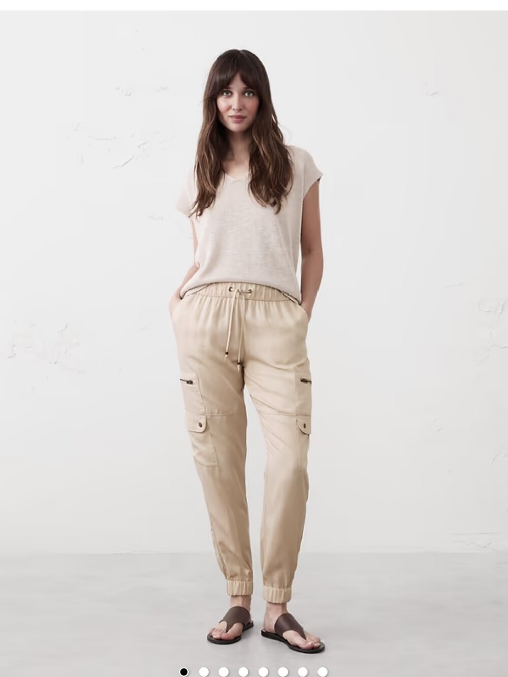 Banana Republic Beige Cargo Jogger Pants